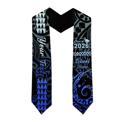 Hawaii Graduation Stole Custom Class 2026 Of Map Kakau Style