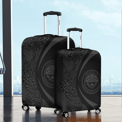 Federated States Of Micronesia Luggage Cover Lauhala Gray Circle Style