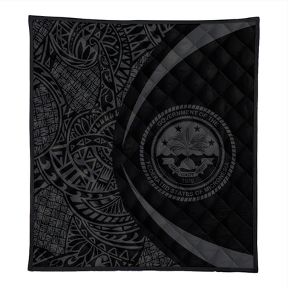 Federated States Of Micronesia Premium Quilt Lauhala Gray Circle Style