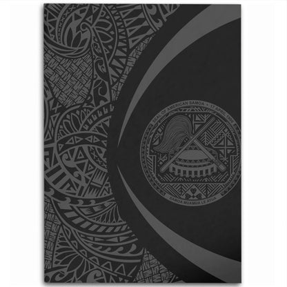 American Samoa Area Rug Lauhala Gray Circle Style