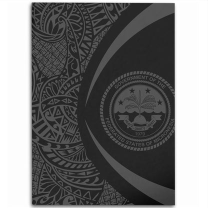 Federated States Of Micronesia Area Rug Lauhala Gray Circle Style