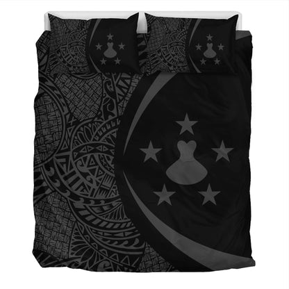 Austral Islands Bedding Set Lauhala Gray Circle Style