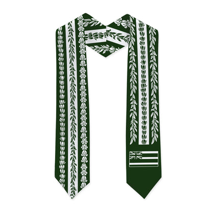 Hawaii Graduation Stole Aloha Flag With Flower Lie Beautiful Ver.1