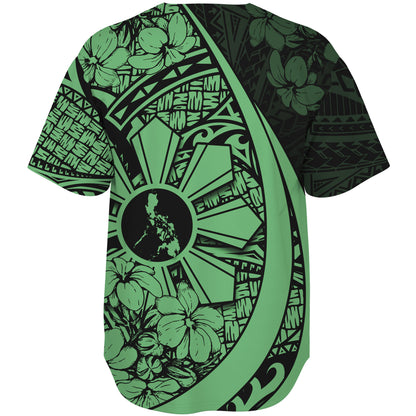 Philippines Filipinos Baseball Shirt Custom National Sampaguita Flower Symbols Style