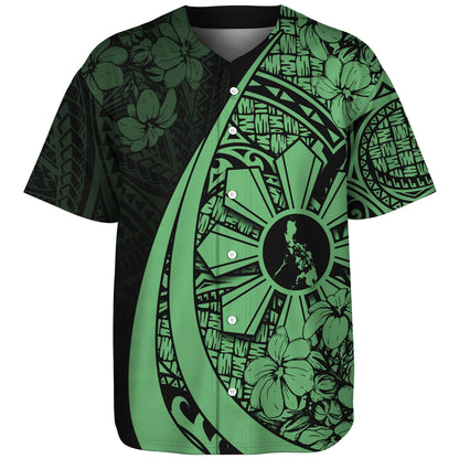 Philippines Filipinos Baseball Shirt Custom National Sampaguita Flower Symbols Style