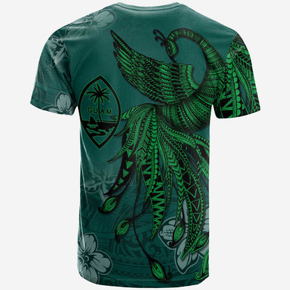 Guam Custom Personalised T-Shirt - Polynesian Phoenix Bird, Fairytales Bird Green
