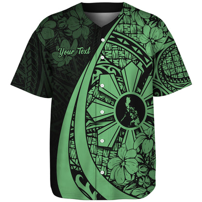 Philippines Filipinos Baseball Shirt Custom National Sampaguita Flower Symbols Style