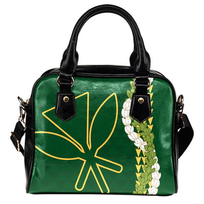 Kanaka Shoulder Handbag Kanaka Maoli Puakenikeni Maile Flower Lei