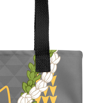 Hawaii Tote Bag Kanaka Maoli Puakenikeni Maile Flower Lei