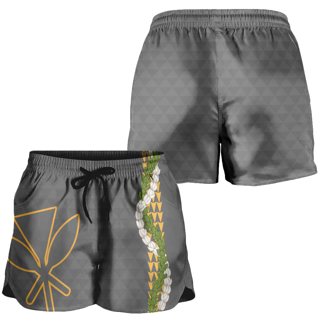 Hawaii Women Shorts Kanaka Maoli Puakenikeni Maile Flower Lei