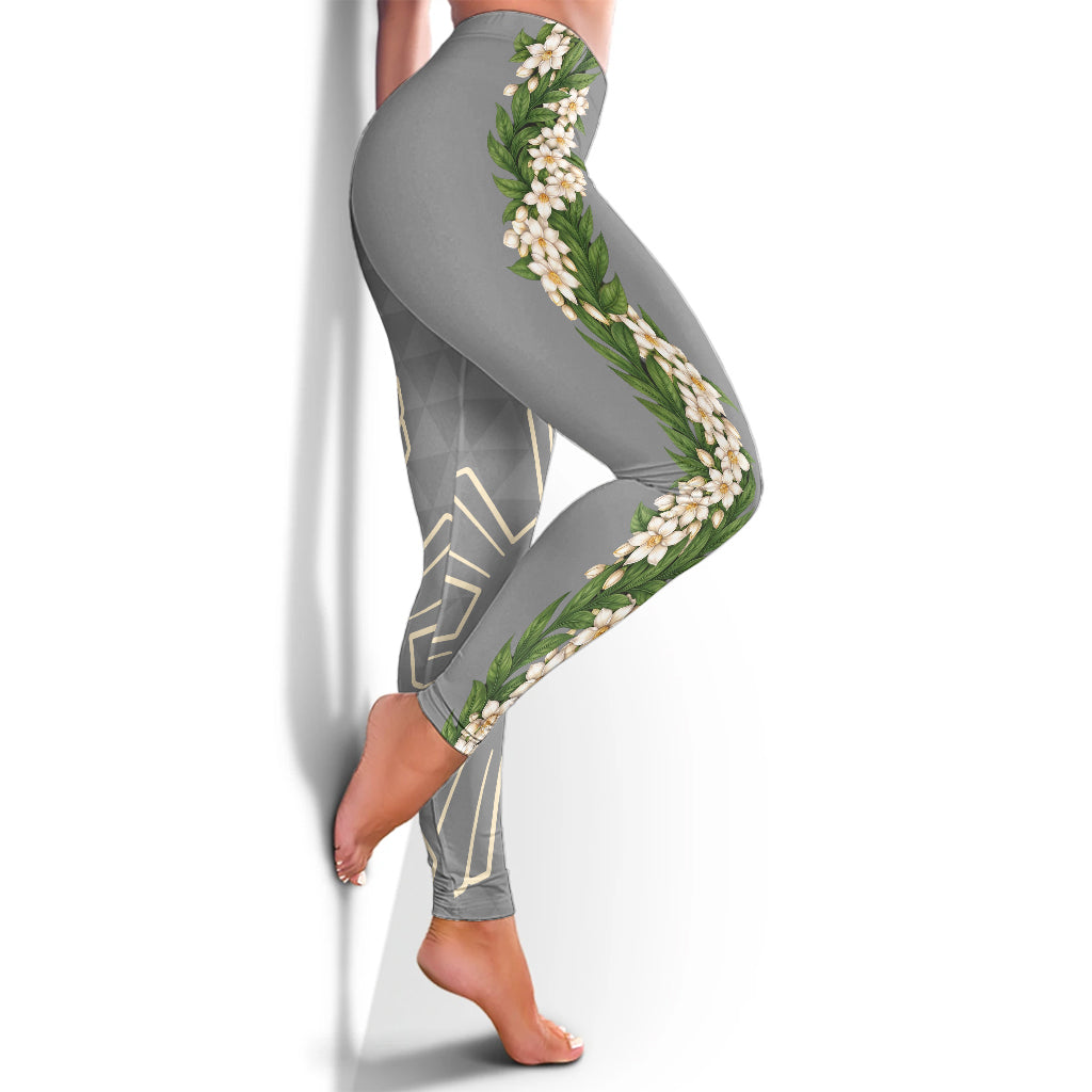 Philippines Filipinos Legging Sampaguita Flower Sun Pattern Island Style
