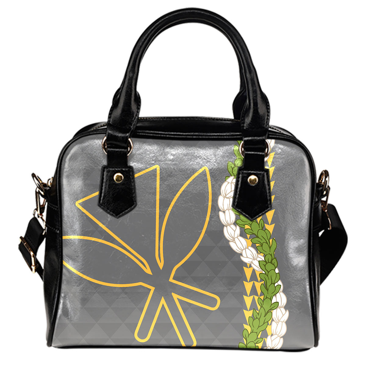 Kanaka Shoulder Handbag Kanaka Maoli Puakenikeni Maile Flower Lei