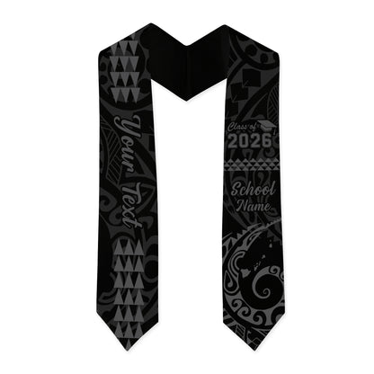 Hawaii Graduation Stole Custom Class 2026 Of Map Kakau Style