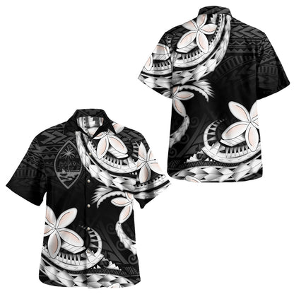 Guam Combo Short Sleeve Dress And Shirt Polynesian Patterns Plumeria Flowers Special Style