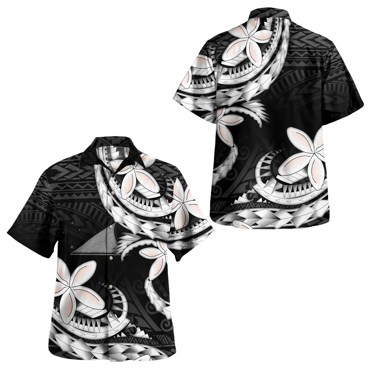 Tokelau Combo Puletasi And Shirt Polynesian Patterns Plumeria Flowers Special Style