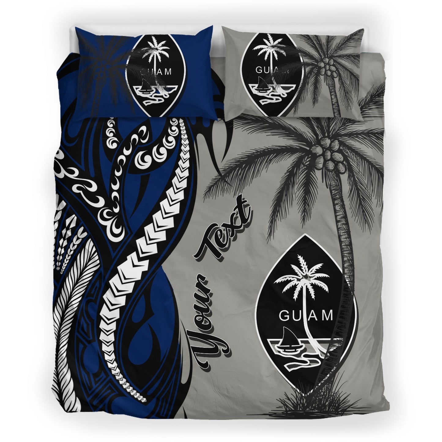 Guam Custom Personalized Bedding Set - Classical Coconut Tree