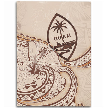 Guam Area Rug Hibiscus Flower Vintage Style