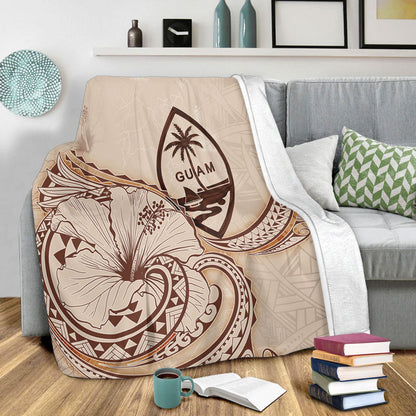 Guam Premium Blanket Hibiscus Flower Vintage Style