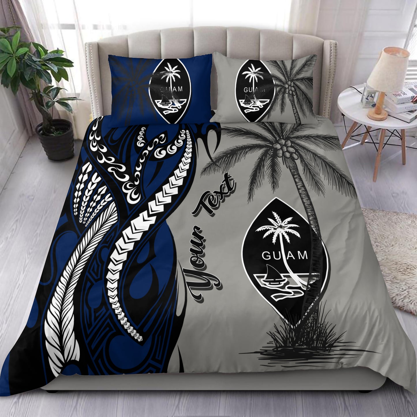 Guam Custom Personalized Bedding Set - Classical Coconut Tree