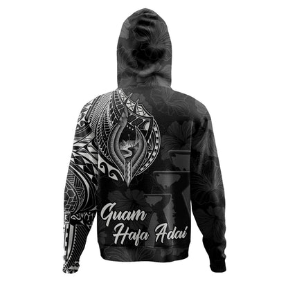 Guam Hoodie Hafa Adai Guam Seal Half Sleeve Tattoo