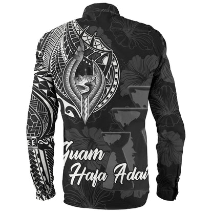 Guam Long Sleeve Shirt Hafa Adai Guam Seal Half Sleeve Tattoo