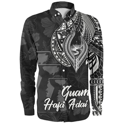 Guam Long Sleeve Shirt Hafa Adai Guam Seal Half Sleeve Tattoo