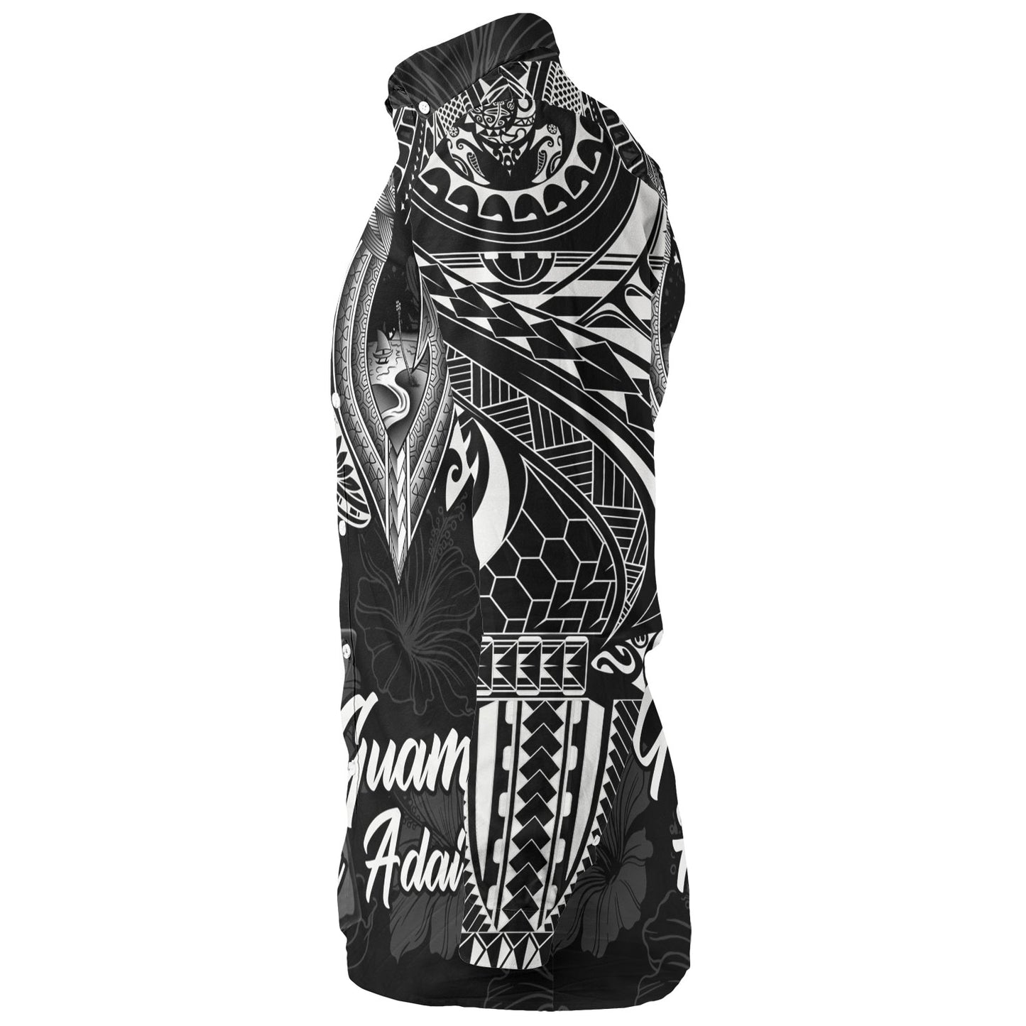 Guam Long Sleeve Shirt Hafa Adai Guam Seal Half Sleeve Tattoo