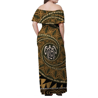 Guam Combo Dress And Shirt - Hafa Adai Seal Flower Tropical Retro Style
