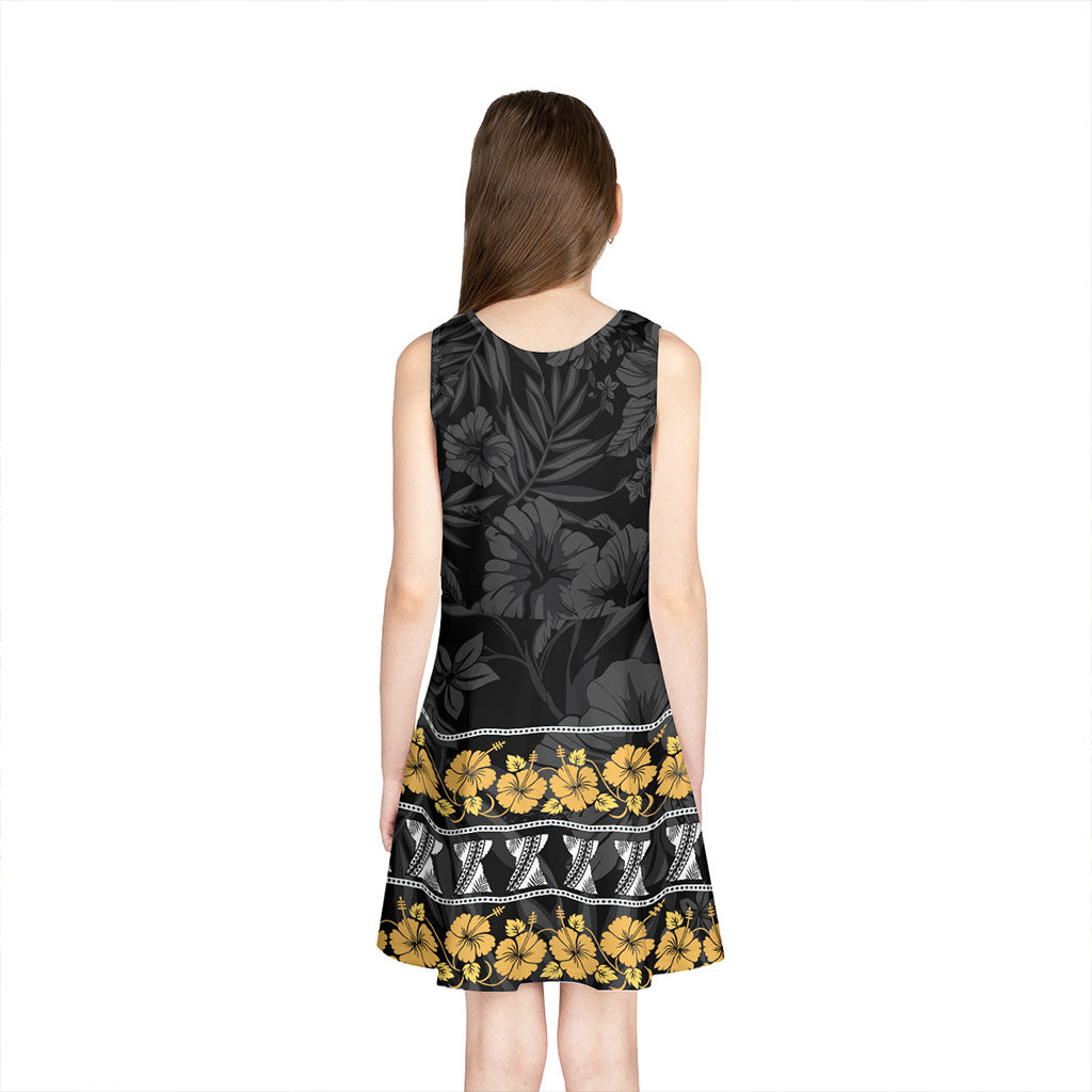 Guam Girls Sleeveless Sundress Hibiscus Chamorro
