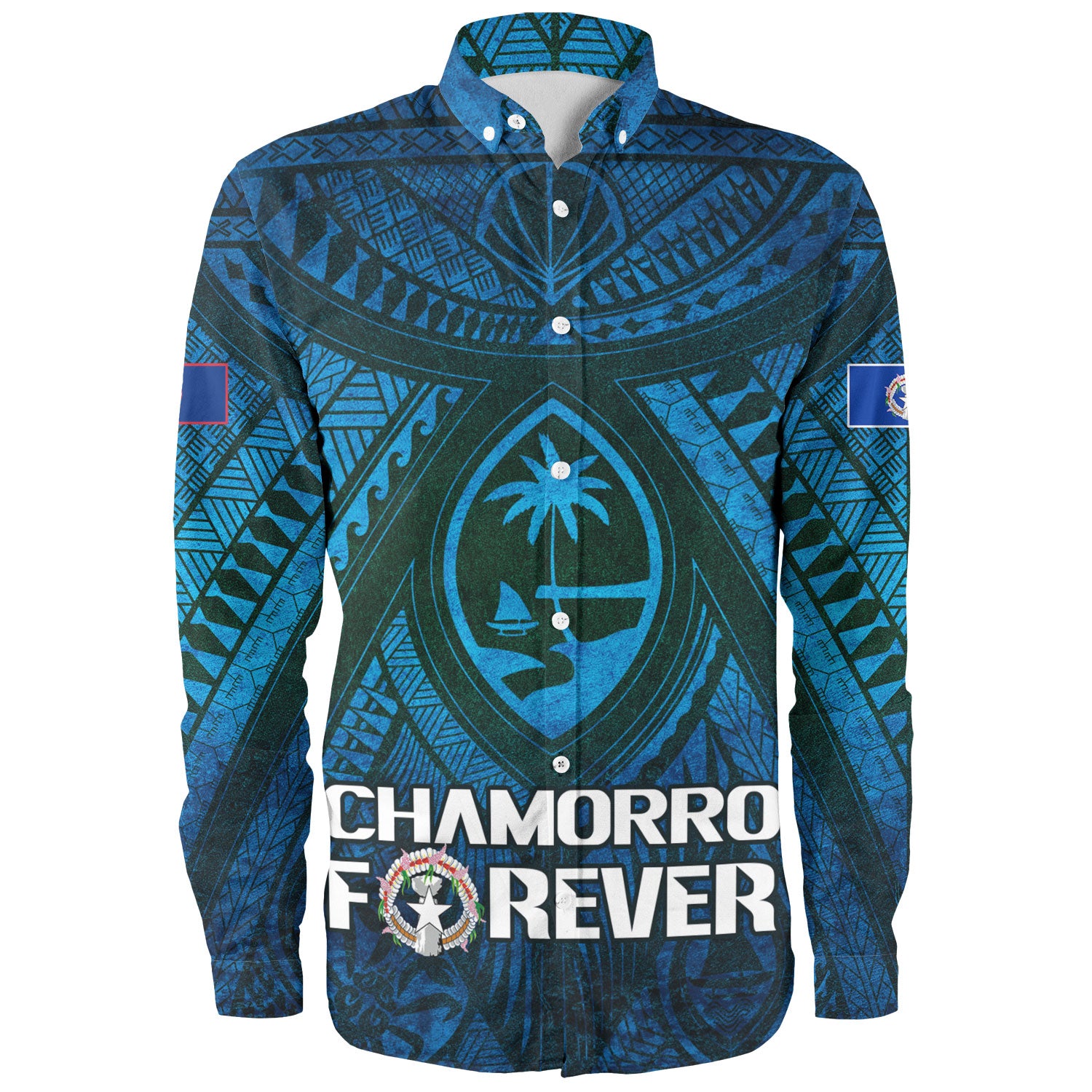 Guam Custom Personalised Long Sleeve Shirt Mariana Islands Chamorro Forever Style