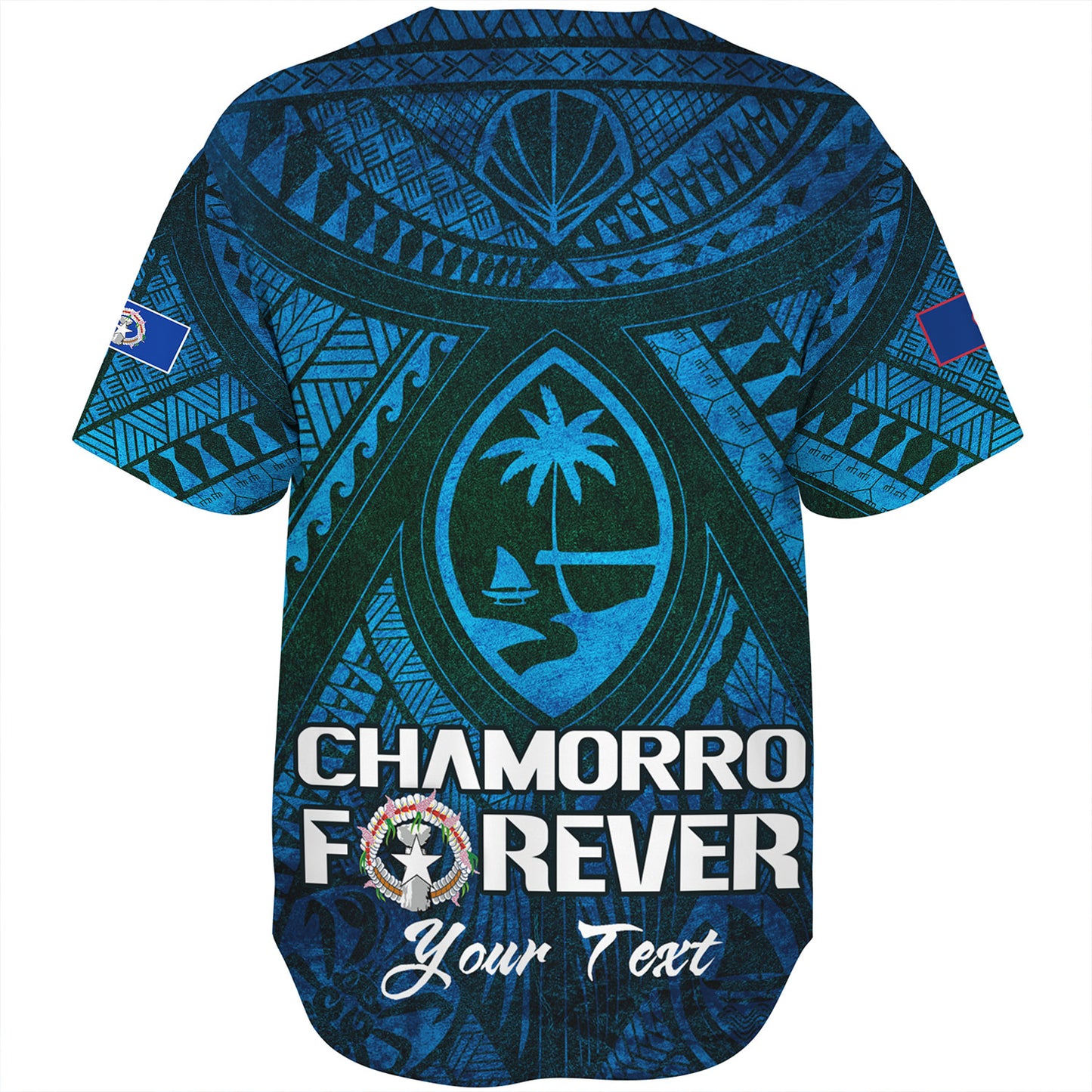 Guam Custom Personalised Baseball Shirt Mariana Islands Chamorro Forever Style