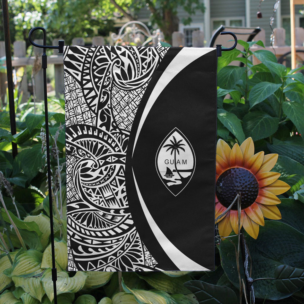 Guam Garden Flag Lauhala Circle White