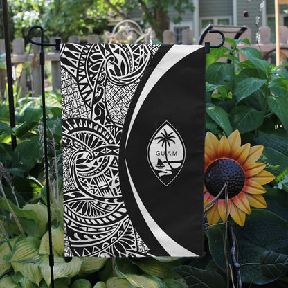 Guam Garden Flag Lauhala Circle White