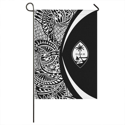 Guam Garden Flag Lauhala Circle White