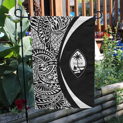 Guam Garden Flag Lauhala Circle White