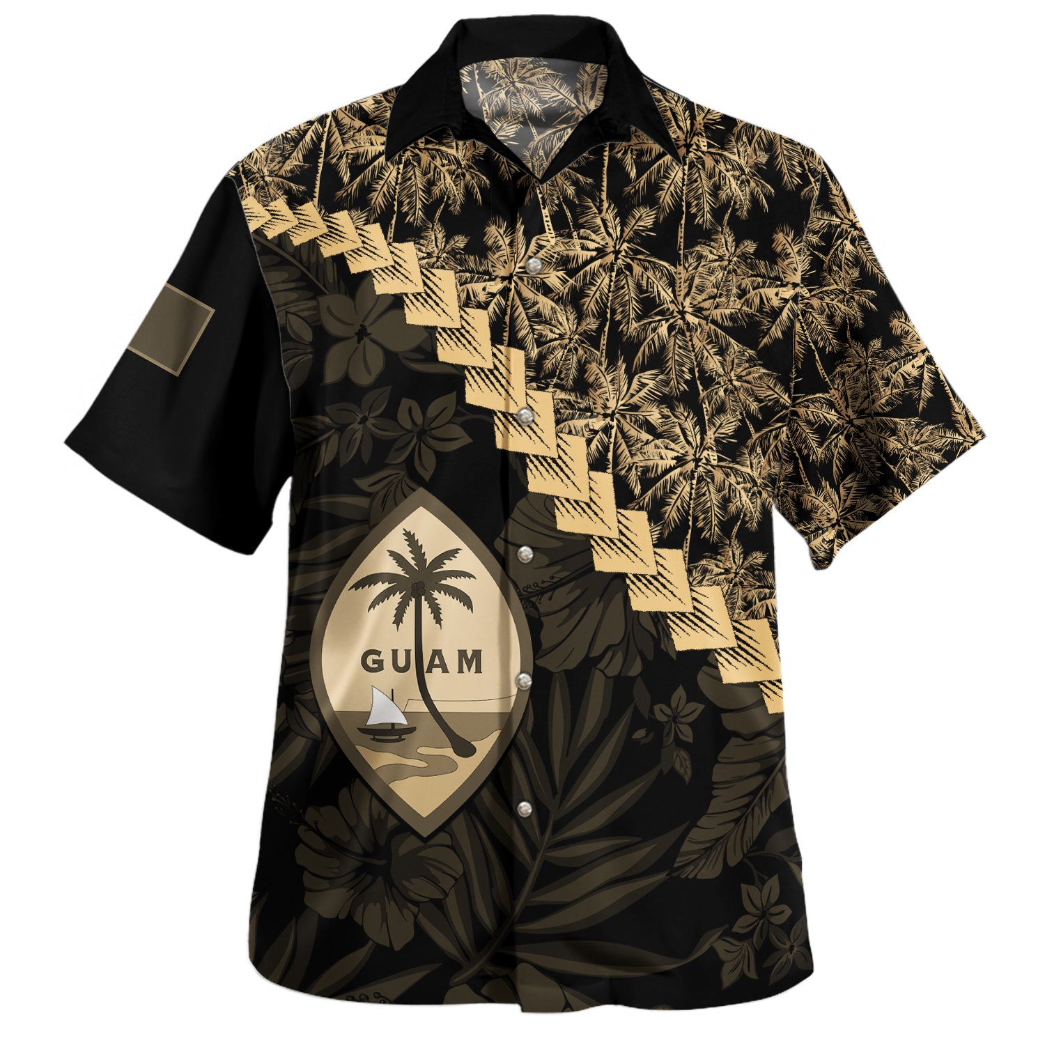 Guam Hawaiian Shirt Hibiscus Chamorro