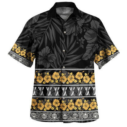Guam Combo Short Sleeve Dress And Shirt Guam Hibiscus Chamorro