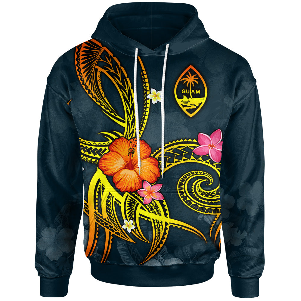 Guam Polynesian Personalised Hoodie - Legend of Guam (Blue)