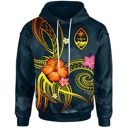 Guam Polynesian Personalised Hoodie - Legend of Guam (Blue)