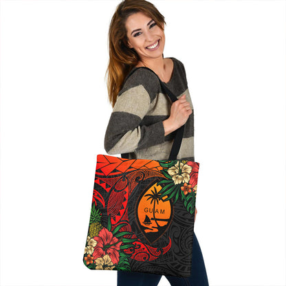 Guam Tote Bag Polynesian Turtle Tropical