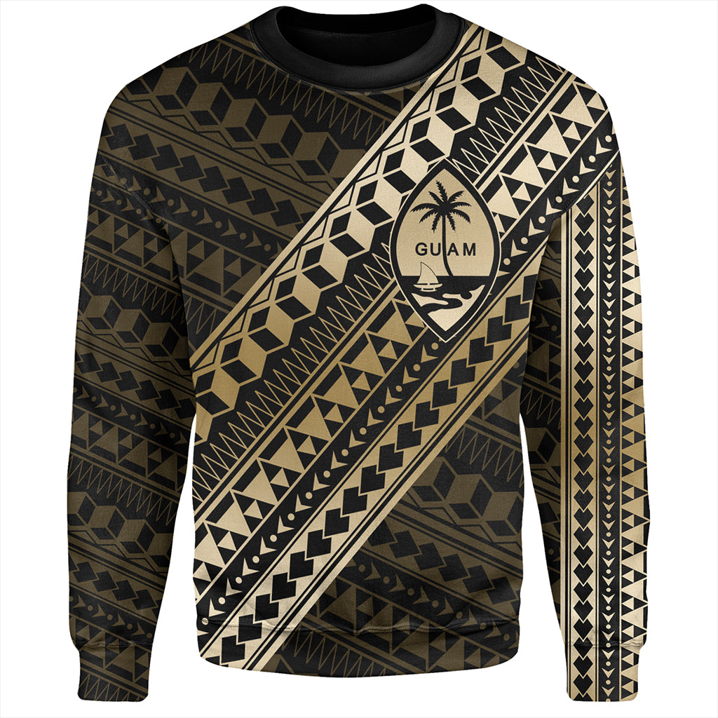 Guam Sweatshirt Tribal Tattoo Style