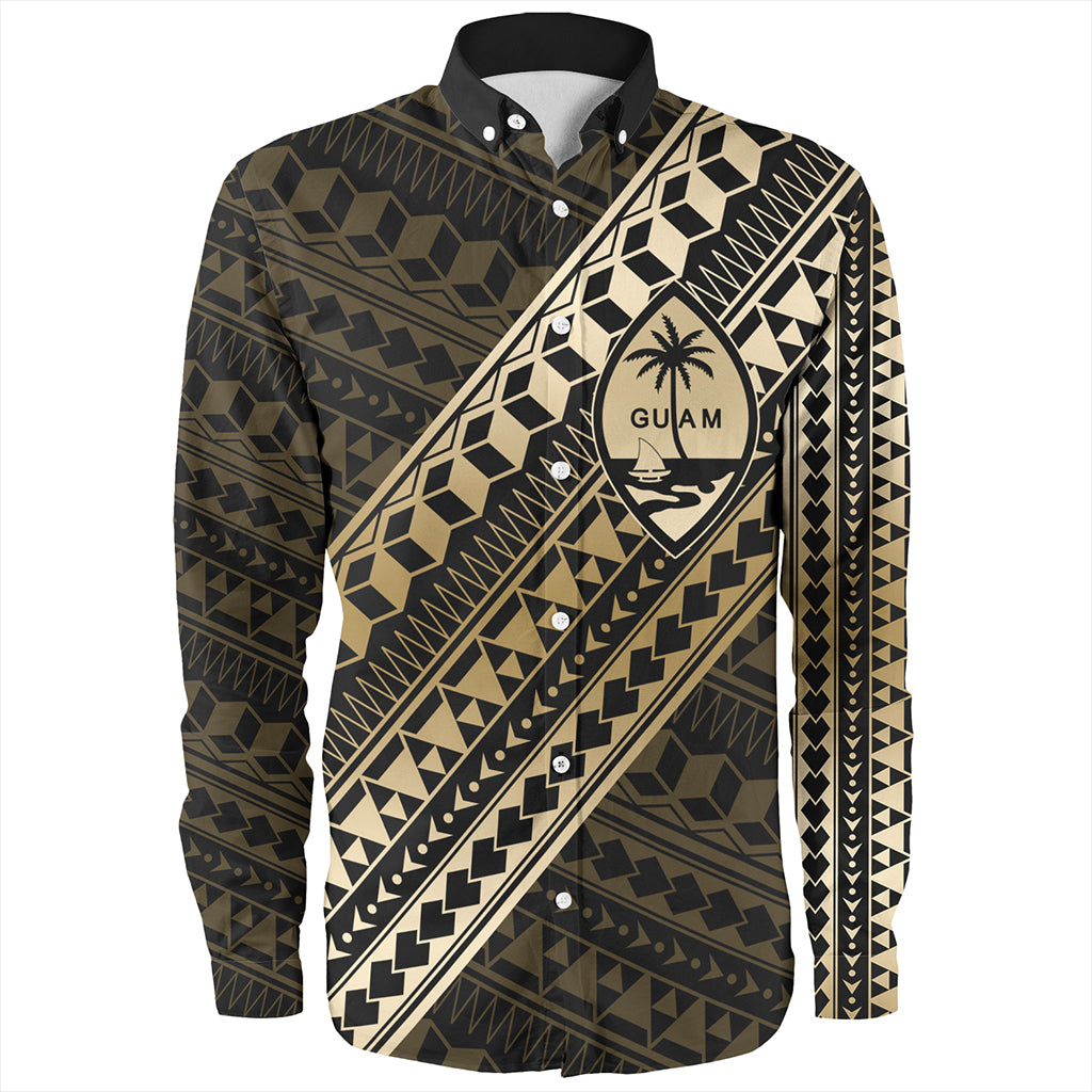 Guam Long Sleeve Shirt Tribal Tattoo Style