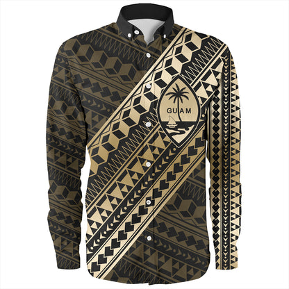 Guam Long Sleeve Shirt Tribal Tattoo Style