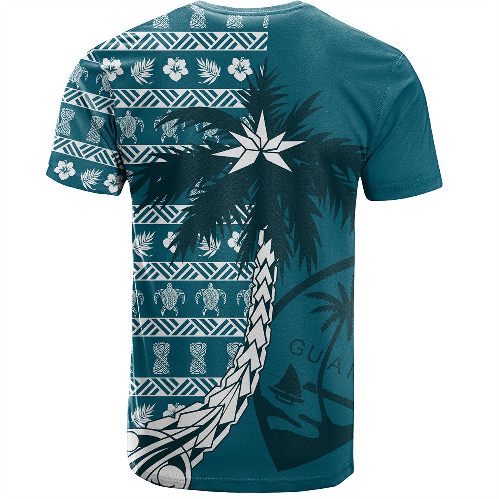 Guam T-Shirt Tree Coconut Pattern Chamorro