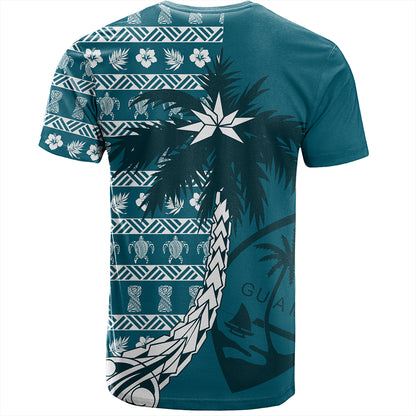Guam T-Shirt Tree Coconut Pattern Chamorro