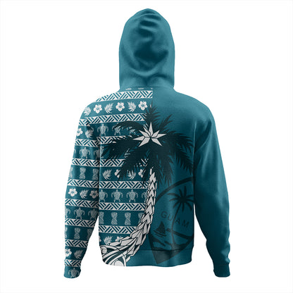 Guam Hoodie Tree Coconut Pattern Chamorro