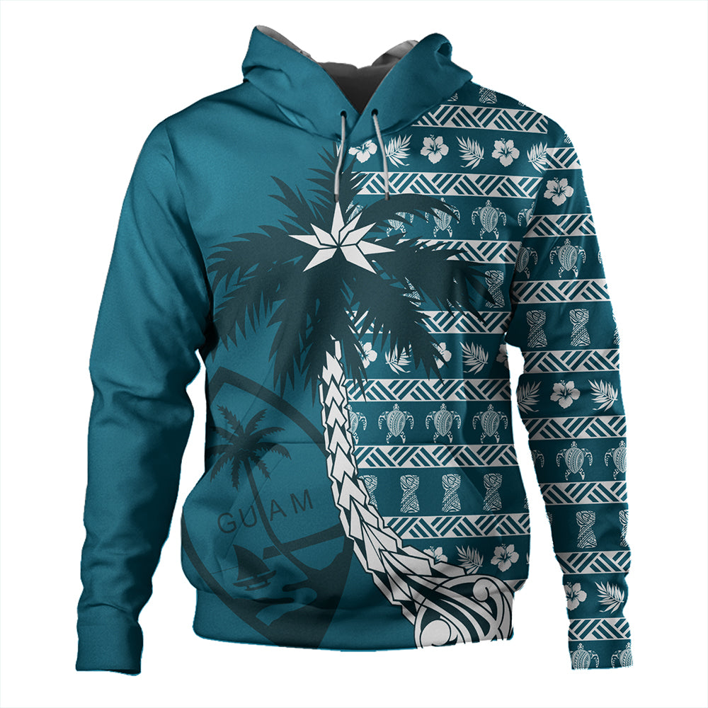 Guam Hoodie Tree Coconut Pattern Chamorro