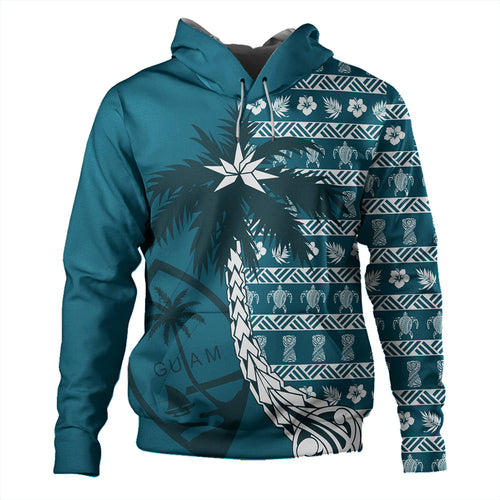 Guam Hoodie Tree Coconut Pattern Chamorro