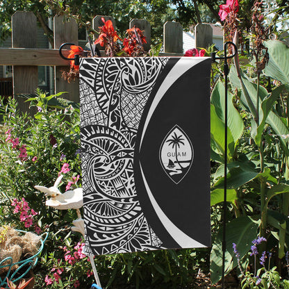 Guam Garden Flag Lauhala Circle White