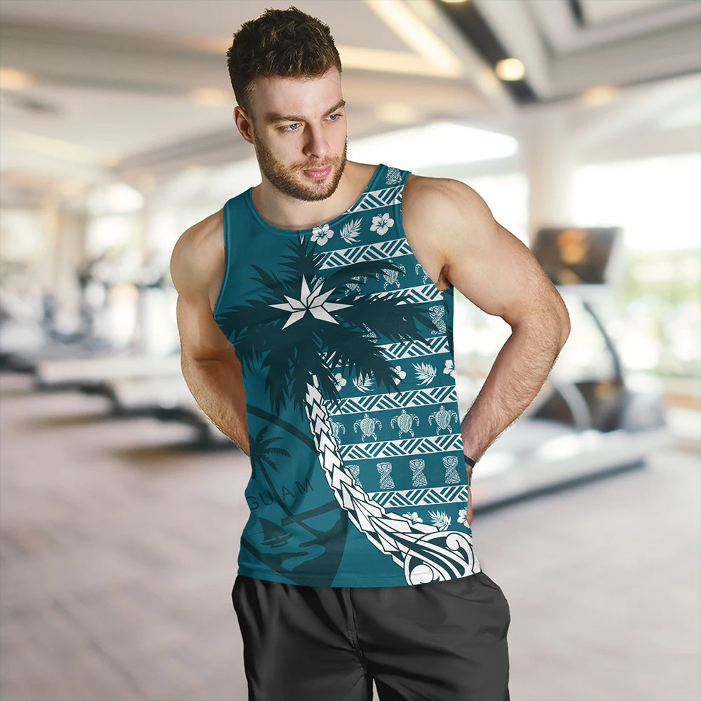 Guam Tank Top Tree Coconut Pattern Chamorro